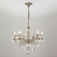 Люстра потолочная пятирожковая Eurosvet E14 Белый с золотом картинка 